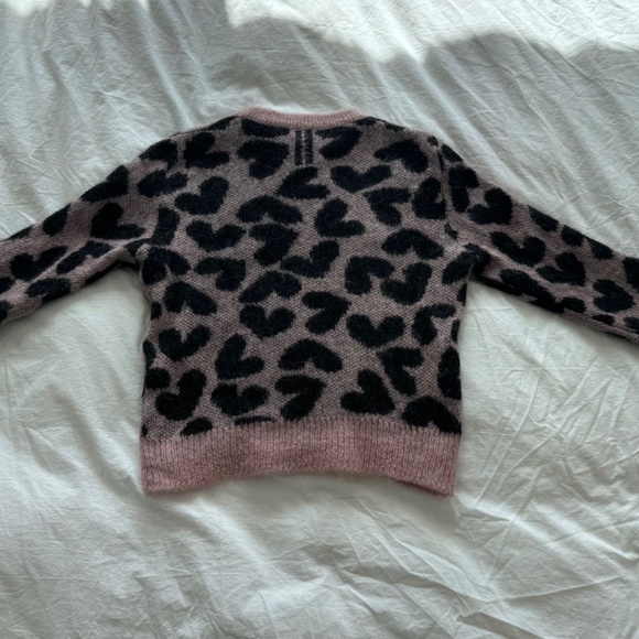 Saint Laurent 2014 Mohair Cropped Sweater Pink Print Size M - Picture 3 of 4